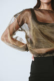 Aura Organza Sweater Bronze