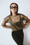 Aura Organza Sweater Bronze