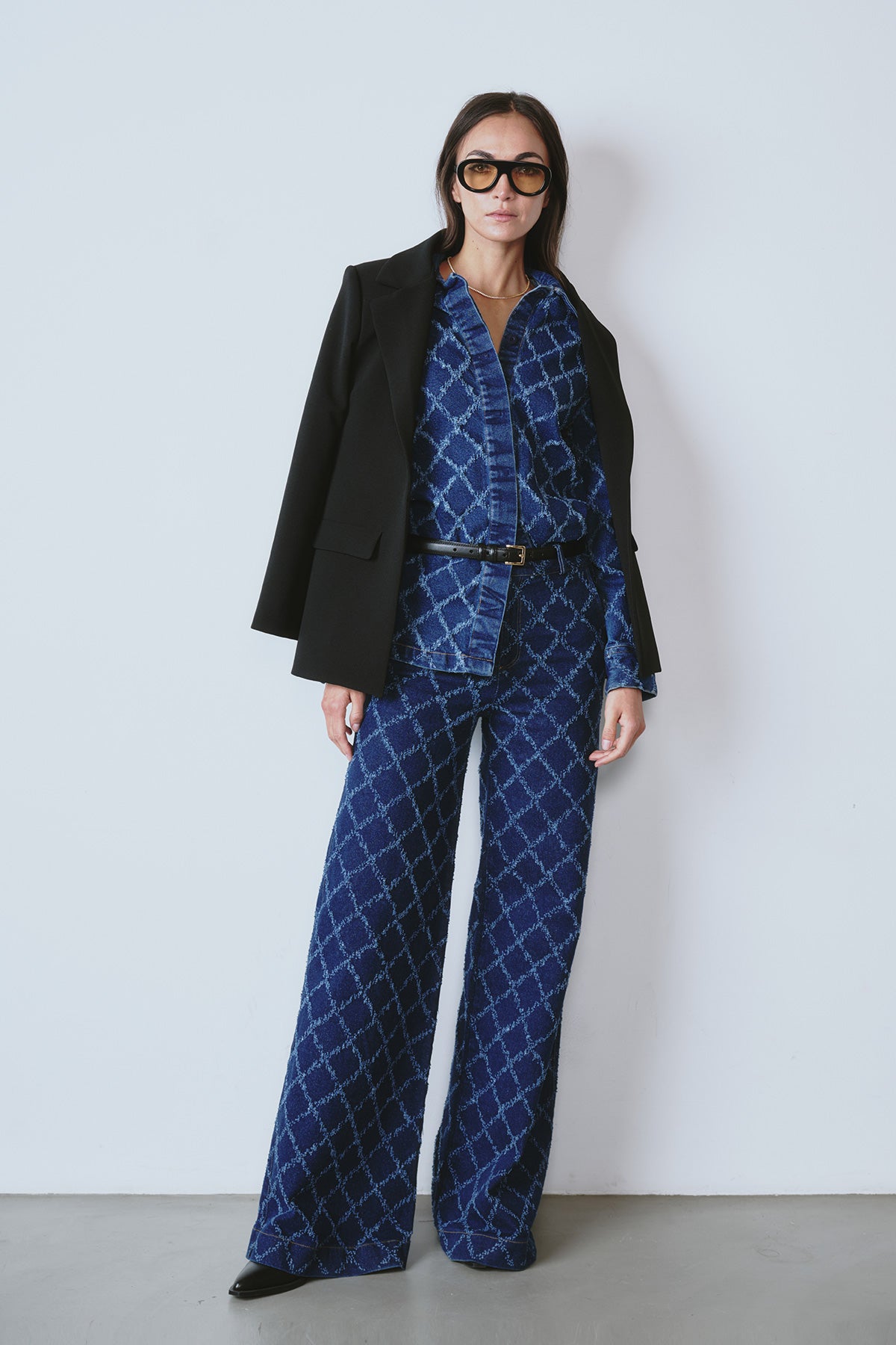 Flow Diamond Shirt Jacket Denim