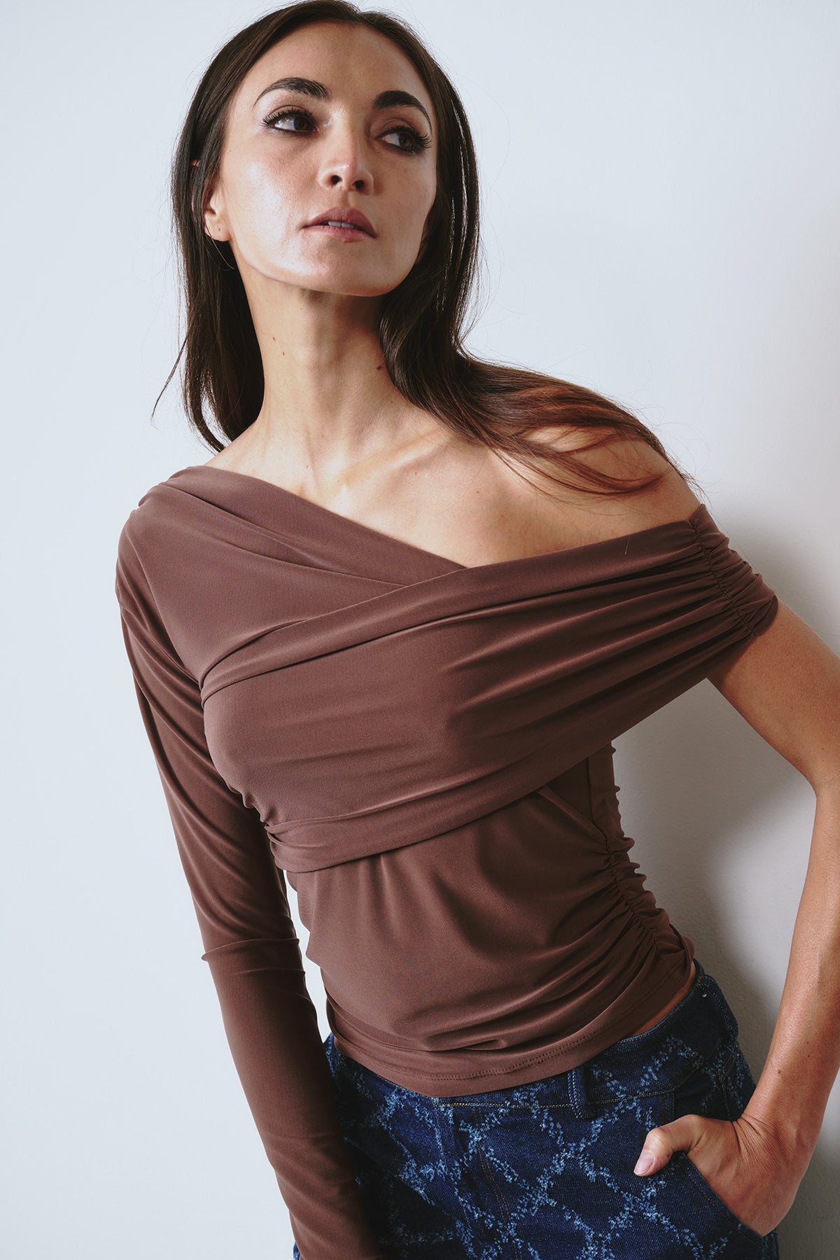 Form One Shoulder Mocha Mousse