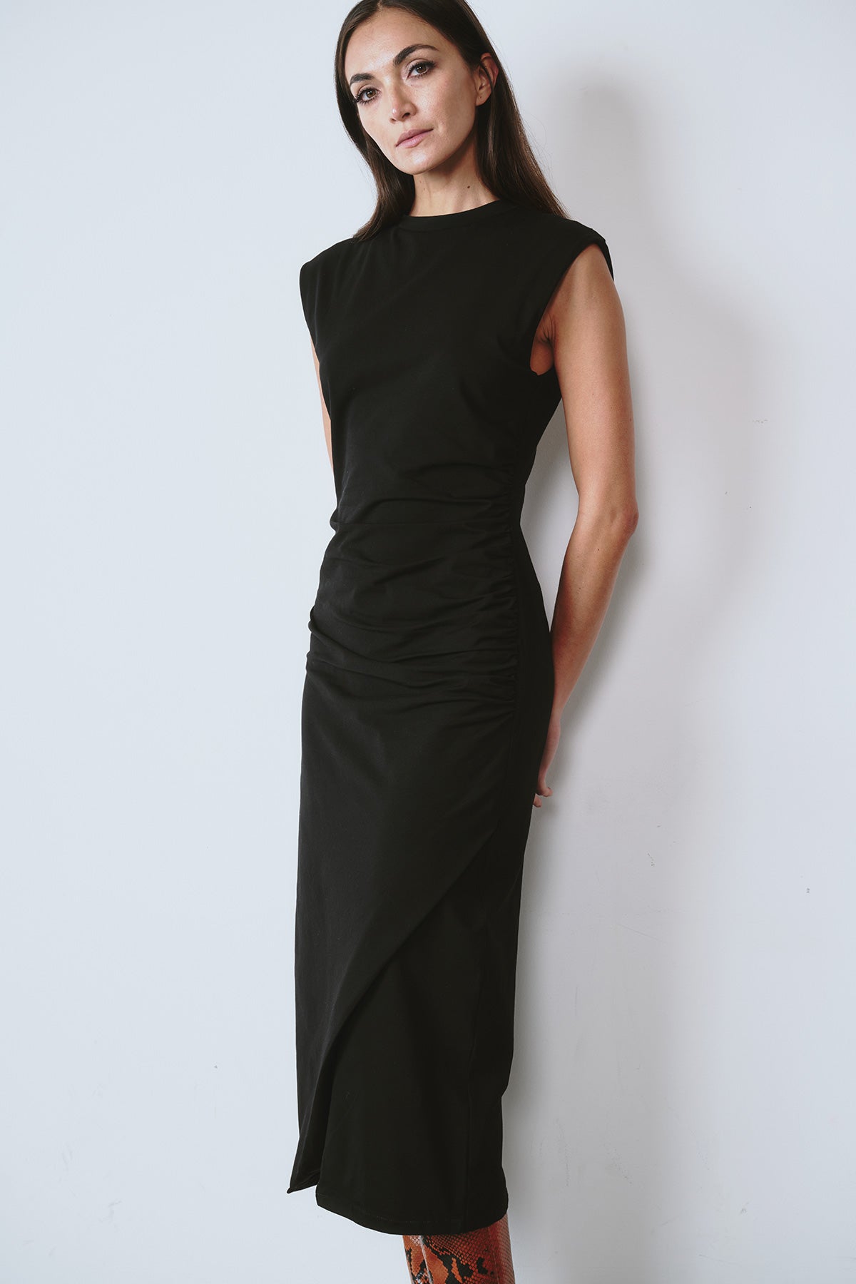 River Midi Dress Negro