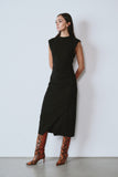 River Midi Dress Negro