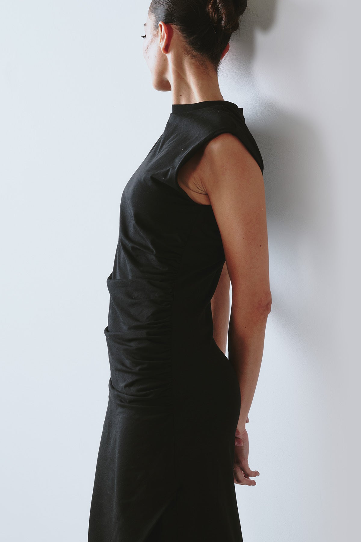 River Midi Dress Negro