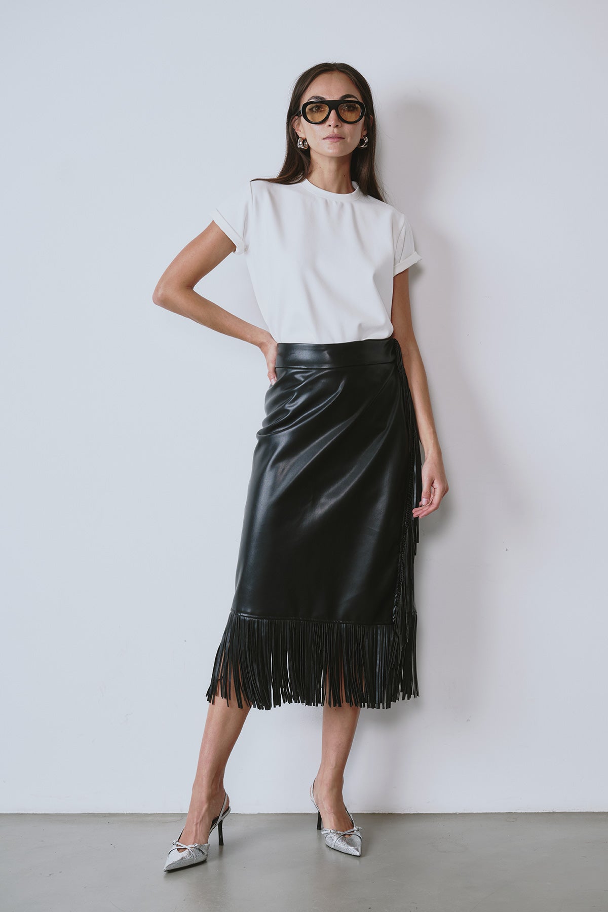 Sand Wrap Skirt Negro